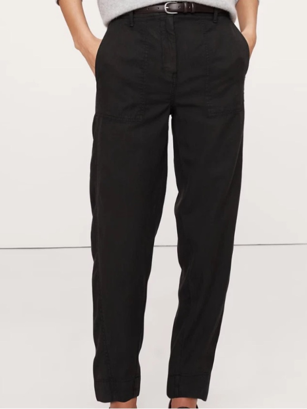 Banana Republic SUPER-SOFT SOMA HIGH-RISE RELAXED BARREL LEG PANT black size M